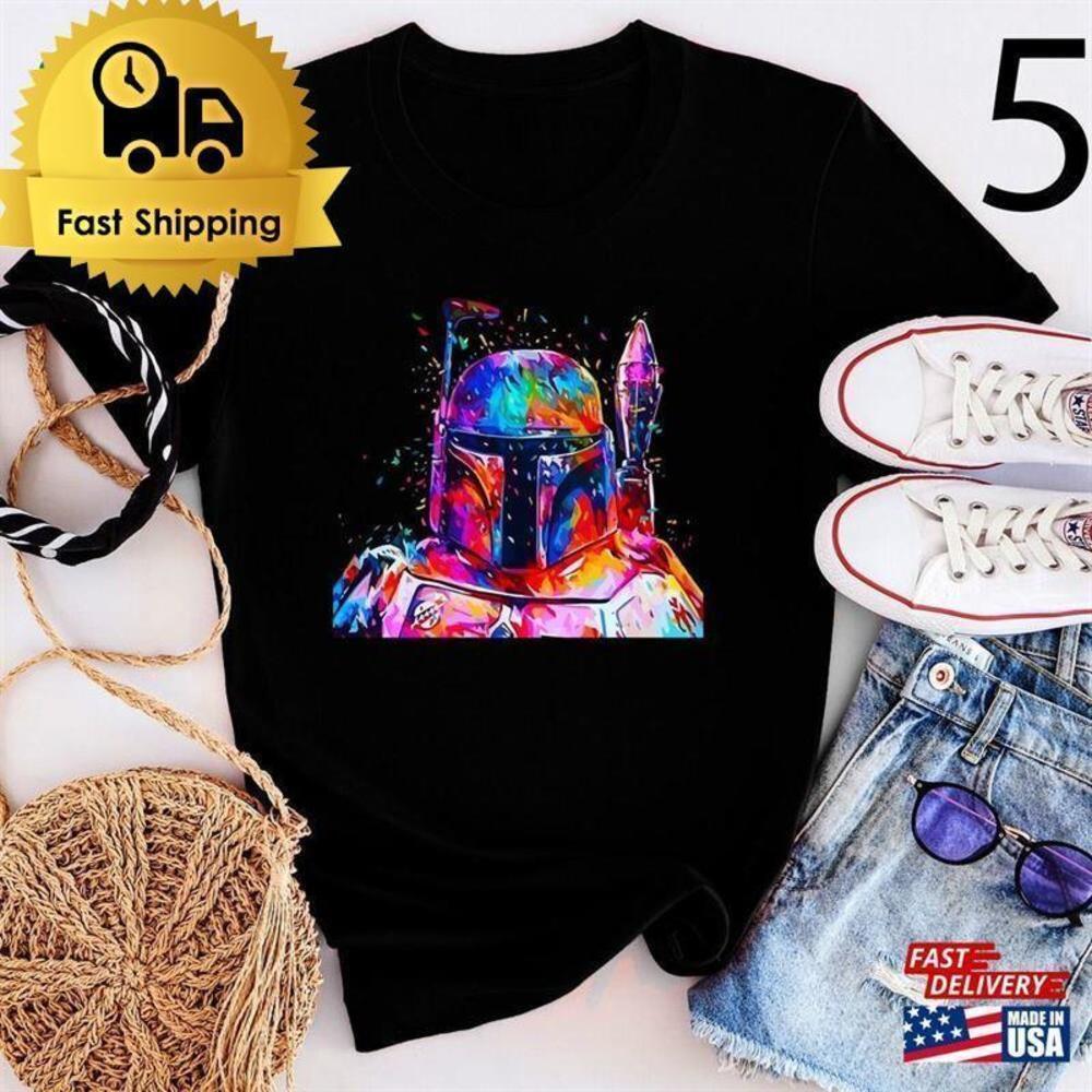 Mandalorian Star Wars Neon Retro Fan Classic T-Shirt